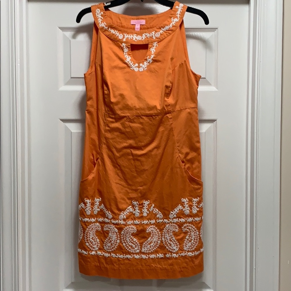 Lilly Pulitzer size 8 orange dress